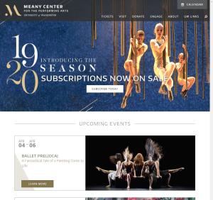 Meany Center homepage